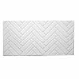 Cumpara ieftin Panou decorativ, PVC, model zig-zag 3D, alb, 96x48.5cm, Artool