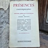 Presences contemporaines. &Eacute;crivains americains daujourd hui - Pierre Brodin