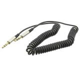 Cablu jack 3.5mm tata, la jack 3.5mm tata, spiralat, L102236