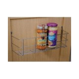 Raft de depozitare de montat pe usa, 41 x 10.5 x 9 cm, metal, argintiu