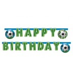 Ghirlanda banner Happy Birthday, model fotbal 200 cm
