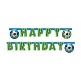 Ghirlanda banner Happy Birthday, model fotbal 200 cm