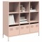 Gossi dulap inalt, roz, 101,5x39x103,5 cm, otel