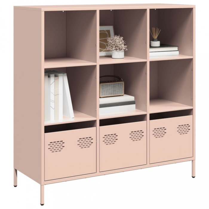 Gossi dulap inalt, roz, 101,5x39x103,5 cm, otel