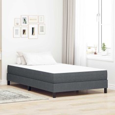 Saltea de pat cu saltea Gri 120 x 190 cm țesătură