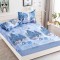 Husa de pat cu elastic Craciun,albastra cu brazi 180x200cm D052