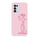 Husa compatibila cu Oppo A54 5G model Pink Panther, Silicon, TPU, Viceversa, Transparent, Carcasa