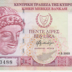 M1 - Bancnota foarte veche - Cipru - 5 lire