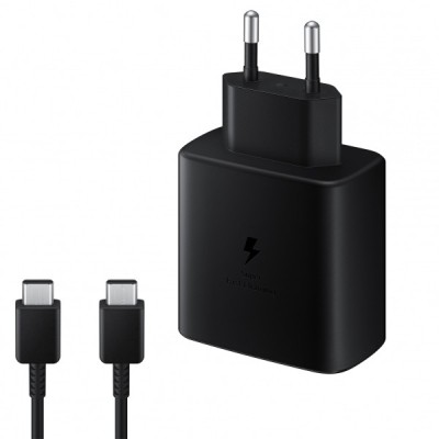 Incarcator Retea Cu Cablu USB-C Samsung EP-TA845 + DA705BBE, 45W, 4.05A, 1 x USB-C, Negru foto