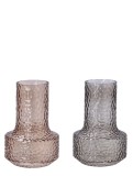 Set 2 vaze sticla ambra gri 17 x 25 cm