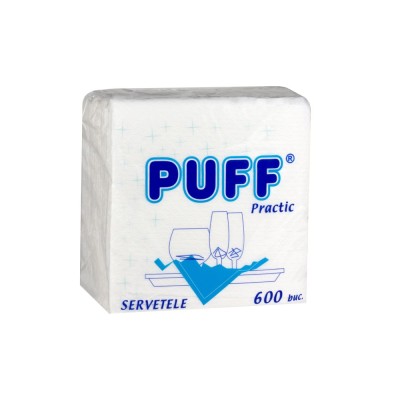 Servetele de masa Puff Practic, alb, 1 strat, 600 buc / pachet foto