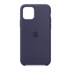 Husa iPhone 11 2019 6.1 Bleumarin Carcasa Silicon Premium Slim Logo foto