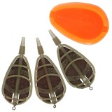 Cumpara ieftin NGT Method Feeder Set - 3 Inline Feeders and Mould