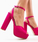 Cumpara ieftin Sandale cu toc Gustavo Fuchsia