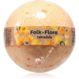 Folk &amp; Flora Calendula bile eferverscente pentru baie cu gălbenele 130 g