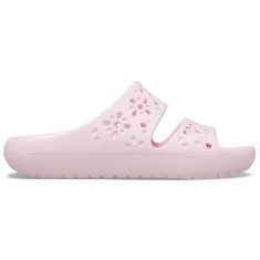 Papuci Crocs Classic Floral Cut-Out Sandal Roz - Pink Milk