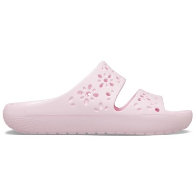 Papuci Crocs Classic Floral Cut-Out Sandal Roz - Pink Milk foto