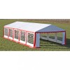 Panouri superioare/laterale pentru cort de petrecere 10x5 m roșu &amp; alb 40157, vidaXL