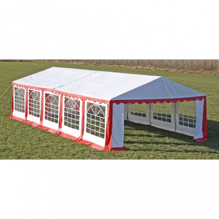 Panouri superioare/laterale pentru cort de petrecere 10x5 m roșu &amp; alb 40157