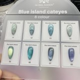 Ojă semipermanenta ochi de pisică, Blue Island 8 ml, 07