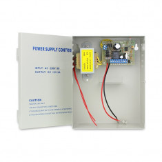 Sursa de alimentare cu backup pentru control acces 12V 3A in cutie de tabla TA-208C-3A