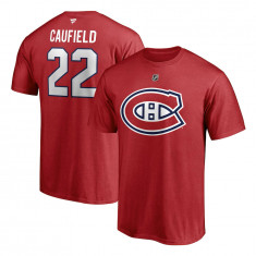 Montreal Canadiens tricou de bărbați Caufield #22 Authentic Stack Name &amp; Number - M