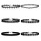 Set 6 choker OEM, Catifea, Negru