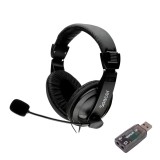 Casti Spacer, cu fir, standard, utilizare multimedia, microfon pe brat,