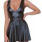 Rochie Mini Evazata, Wetlook, Negru, S