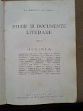 STUDII SI DOCUMENTE LITERARE - I.E. TOROUTIU VOL.1