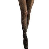 Dres Ciorapi cu Pietre Swarovski Stockings Bodystocking Stocking Net Plasa, Maro, Negru, One size