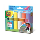 Creta colorata de asfalt pentru copii, 6 bucati set, SES Creative