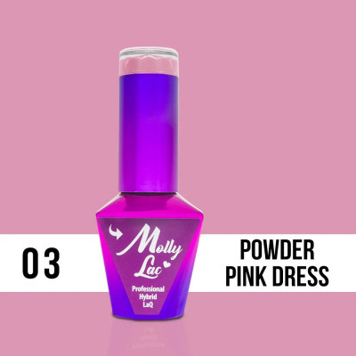MOLLY LAC UV/LED Glamour Woman - Powder Pink Dress 03, 10ml foto