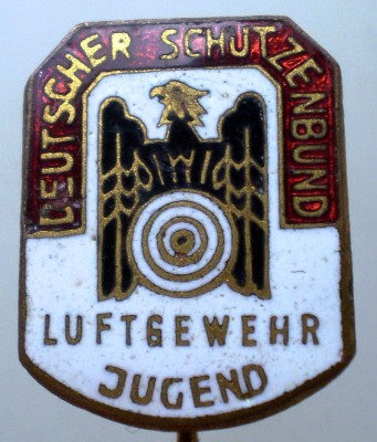 I.523 STICKPIN GERMANIA TIR PUSCA LUFTGEWEHR JUGEND Deutscher Sch&amp;uuml;tzenbund foto