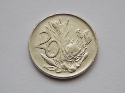 20 CENTS 1976 AFRICA DE SUD-COMEMORATIVA foto