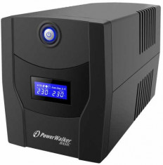 UPS line interactiv 1500VA 900W, afisaj LCD, iesire 4xSchuko, baterie 2x12V 7.2Ah Powerwalker foto