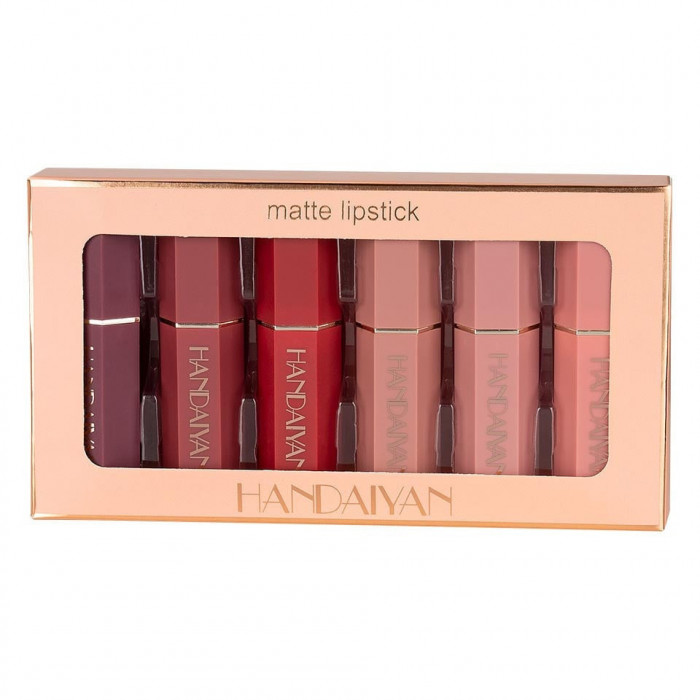 Set rujuri de buze Matte Lipstick, 6 culori