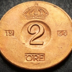 Moneda 2 ORE - SUEDIA, anul 1964 * cod 4646 A