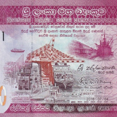 SRI LANKA █ bancnota █ 20 Rupees █ 2016 █ P-123d █ UNC █ necirculata