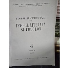 Studii si Cercetari de Istorie Literara si Folclor nr.4/1961