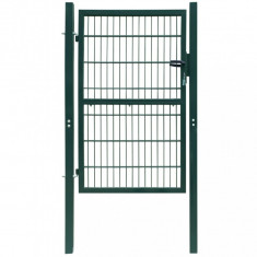 vidaXL Poartă pentru gard 2D (simplă), verde, 106x170 cm