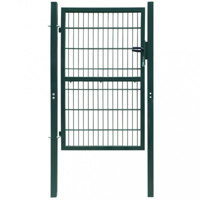 vidaXL Poartă pentru gard 2D (simplă), verde, 106x170 cm 141749 foto