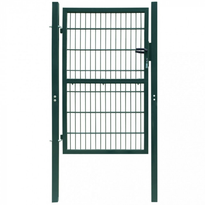 vidaXL Poartă pentru gard 2D (simplă), verde, 106x170 cm 141749