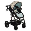 Carucior transformabil 2 in 1 Cangaroo Pavo Blue, 0-36 luni, husa picioare, suport pahar, plasa insecte, landou + parte sport