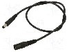 Cablu alimentare DC, DC 5,5/1,7 mufa, DC 5,5/2,1 soclu, negru, 0,5m, WEST POL - P55-C21-C050-050BK