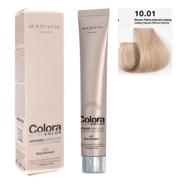 Blond platinat cenusiu 10.01 Vopsea Colora MaXXelle cu extract de Goji 100 ML
