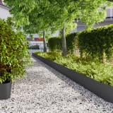 Borduri Gazon vidaXL, 10 Buc, 25x103cm, Otel Laminat, Margini Gradina, Negru