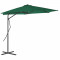 Umbrelă soare de exterior cu st&acirc;lp din oțel, verde, 300 cm
