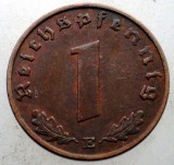 2.528 GERMANIA WWII 1 REICHSPFENNIG 1939 E, Europa, Bronz