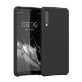 Husa Kwmobile pentru Samsung Galaxy A7 (2018), Silicon, Negru, 47730.01, Carcasa